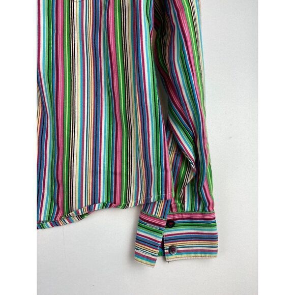 Liz Claiborne Striped Multi-Color Shirt Cotton Size S - Picture 3 of 8